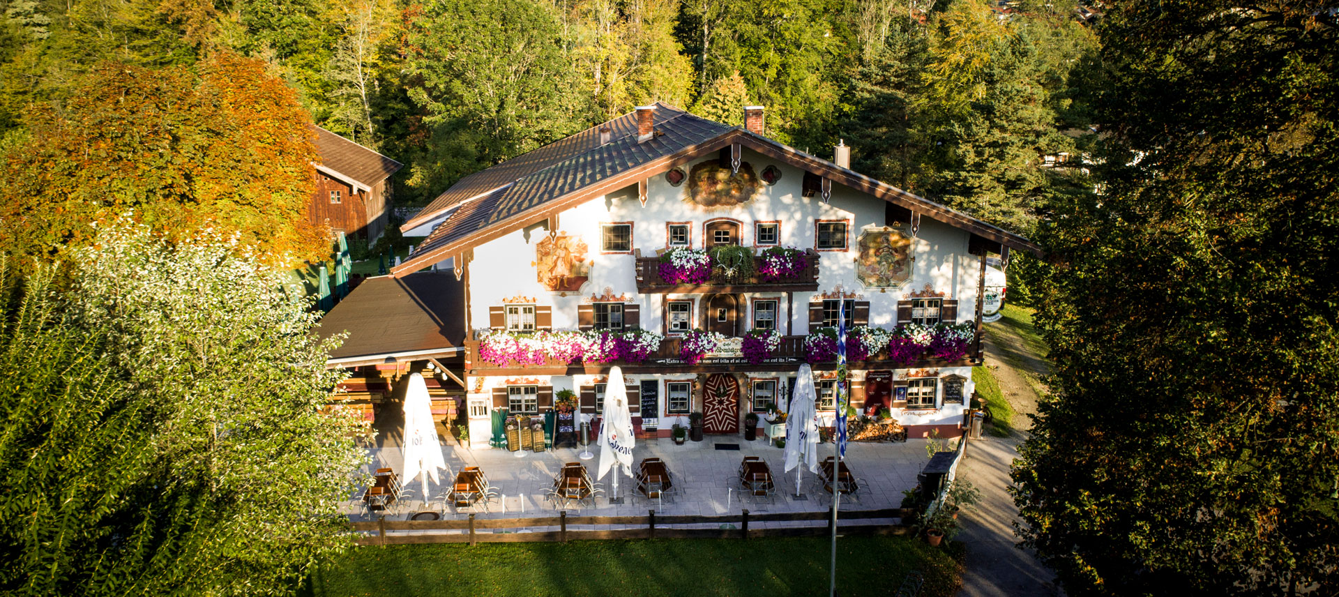 Mühlbauernhof Luftaufnahme